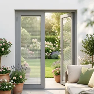 Marine Grade UPVC Casement Door, Non-Yellowing ASA Coating, Anti-UV Vinyl