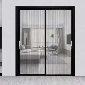 Medium-Narrow 3.5 Square Meter Tempered Glass Sliding Door for Balconies and Kitchens; Titanium-Magnesium Alloy Bathroom Door