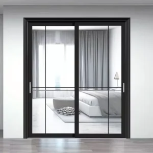 Medium-Narrow 3.5 Square Meter Tempered Glass Sliding Doors for Balconies and Kitchens Titanium-Magnesium Alloy Bathroom Doors