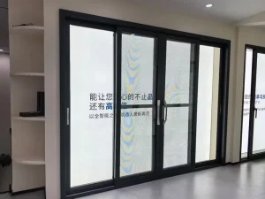 Middle Narrow Frame Aluminum Sliding Door, Soundproof, Thermal Break, Glass