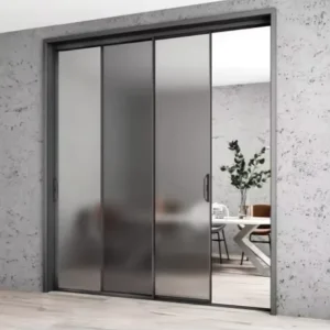 Minimalist Aluminum Alloy Sliding Doors for Houses Interior Doors with Frames Suitable for Apartment Hotel