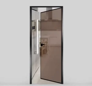 Minimalist Aluminum Alloy Swing Door, Water Resistant, for Bathrooms, Living Rooms, Apartments, and Bedrooms