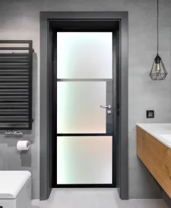 Minimalist Aluminum Alloy Swing Doors Water Resistant Bathrooms Living Rooms Apartments Kitchens Villas Bedroom Hotel Project