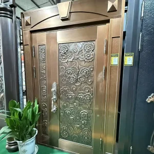 Minimalist Aluminum Exterior Entry Door for Villas with Water-Resistant Finished Surface