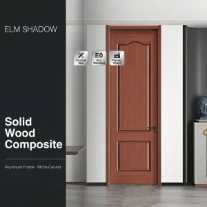 Minimalist Aluminum-Wood Interior Sliding Door, Narrow Frame, No Paint Required, for Bedrooms