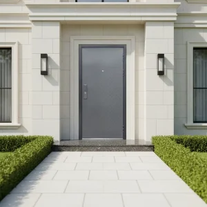 Minimalist Anti-Theft Steel Safety Door, Side-Opening for Apartment and Villa