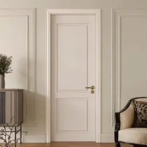 Minimalist Carved MDF PVC Interior Single Door for Bedroom or Corridor