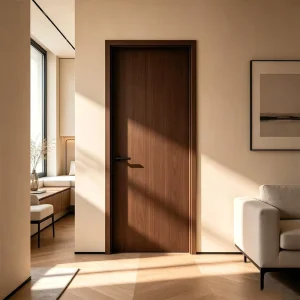 Minimalist Composite Bedroom Door Zero Paint Door Set Eco Anti-Humidity Scratch-Resistant Household Single-Swing Interior Door