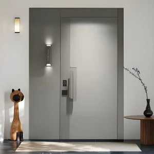Minimalist Design Cast Aluminum Residential Villa Entrance Door Waterproof Secure Outer Accordion Door Finished Surface