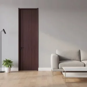 Minimalist Design Soundproof Manual Open Interior Paint Free MDF Door for Apartments Hotels Commercial Spaces