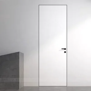 Minimalist Frameless Hidden Wooden Interior Door with Sound Insulation