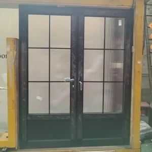 Aluminium French Exterior Double-Glazed Swing Patio Casement Door