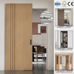 Minimalist Interior Ghost Door Hidden Track Quiet Concealed Sliding Door for Bedroom Closet Study Pantry