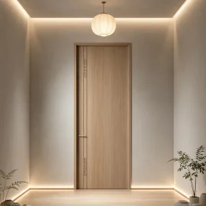 Minimalist Matte Melamine Wood Room Door