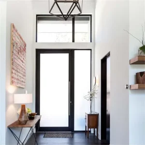 Minimalist Narrow Frame Aluminum Alloy Swing Door Swing Glass Door for Bathrooms Shower Rooms and Balconies