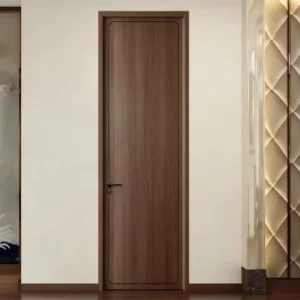 Minimalist Paint Free Carved Laminated Solid Wood Interior Door Sound Insulation Custom Engraved Pattern for Bedroom Entry Home