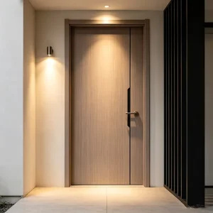 Minimalist Solid Wood Composite Interior Door Set for Hotel