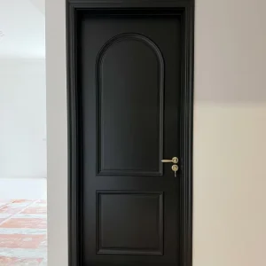 Minimalist Solid Wood Interior Door Manual Opening for Apartment Villa Bedroom Home Office Hotel