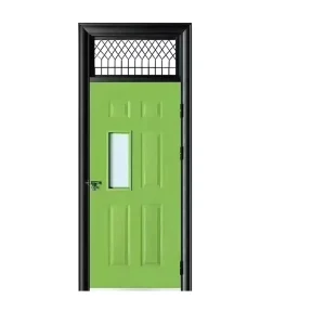 Modern 3-Hour Fire-Rated Steel Interior Door with Security Vision Panel, Manufacturer