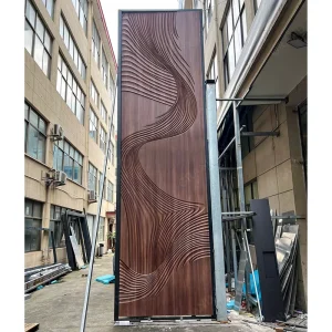 Modern Aluminium Metal Carved Main Entrance Door for Villa