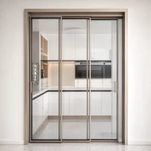 Modern Aluminium Sliding Doors Energy Saving Silent Smooth Operation Doors for Living Room and Balcony Use