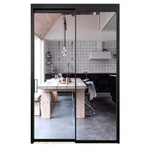 Modern Aluminum Alloy Double-Pane Tempered Glass Foldable Door, Heat Insulation, Waterproof, Soundproof