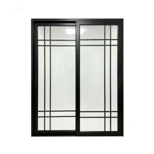 Modern Aluminum Alloy Double Sliding Glass Door Moisture-proof Interior Bathroom Entry Door