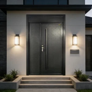 Modern Aluminum Alloy Exterior Anti-Theft Entry Security Doors, Single-, Double-, and Multi-Leaf Options