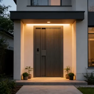 Modern Aluminum Alloy Exterior Swing Entry Security Door for Residential House