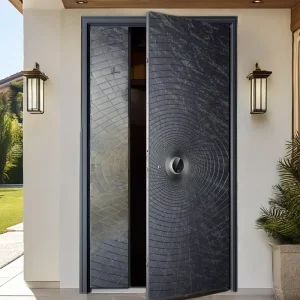 Modern Aluminum Alloy Front Entry Door for Villas, Anti-Theft, Waterproof