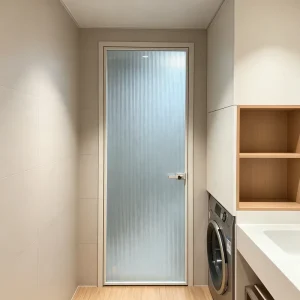 Modern Aluminum Alloy Glass Bathroom Casement Door with Moisture-Proof Sound Insulation for Apartments