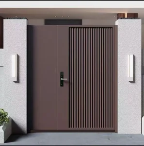 Modern Aluminum Alloy Metal Swing Front Entry Security Door for Villa