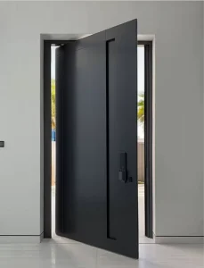 Modern Aluminum Alloy Pivot Entrance Door Security Heavy Duty Exterior Front Door for Villa