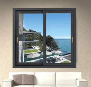 Modern Aluminum Alloy Thermal Break Sliding Window Double Glazing Heat Insulation Stainless Steel Screen Horizontal Opening
