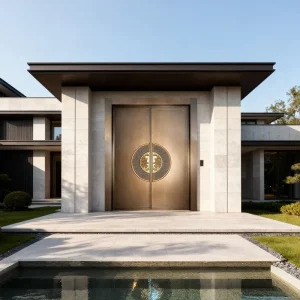 Modern Aluminum Alloy Villa Entrance Security Door Customizable
