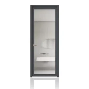 Modern Aluminum Bathroom Doors Stylish Swing & Sliding Designs with Pre-finished Surface
