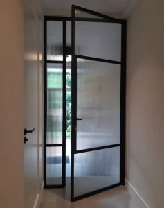 Modern Aluminum Double Swing Door for Commercial Patio Entrance