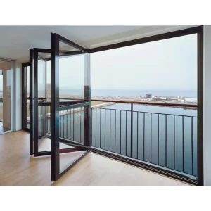 Modern Aluminum Folding Door with Anti-Rust Coating and Thermal Insulation for Exterior Use