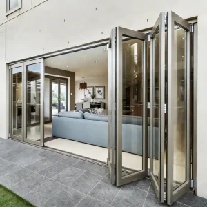 Modern Aluminum Folding Door with Complete Hardware Set for Villa Entrance Energy Efficient