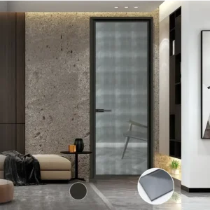 Modern Aluminum-Frame Swing Door for Kitchen and Residential Use, Magnetic Suction, Soundproof