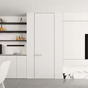 Modern Aluminum Frameless Waterproof Flush Door for Interior Bathroom and Hospital