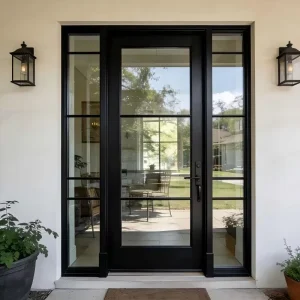 Modern Aluminum Glass Swing Door with Thermal Insulation for Hotel, Bedroom and Outdoor Use