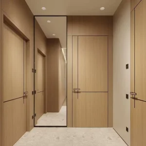 Modern Aluminum Hidden Interior Door, Waterproof, Soundproof, Pre-Hung