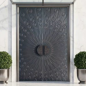 Modern Aluminum Interior and Exterior Security Door, Anti-Theft Well-Sealed Design for Residential Apartments