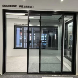 Modern Aluminum Sliding Door System with Durable Glass and Heat Insulation for Bedroom, Garden, Bathroom, Living Room, Supermarket, or Hospital