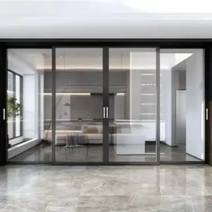Modern Aluminum Sliding Glass Door with Trackless Design for Interior and Exterior Use