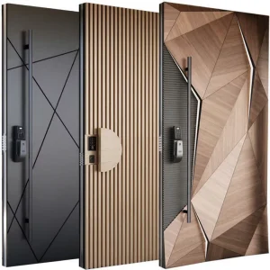Modern Aluminum Steel Pivot Exterior Main Entrance Security Door for Houses Supplier