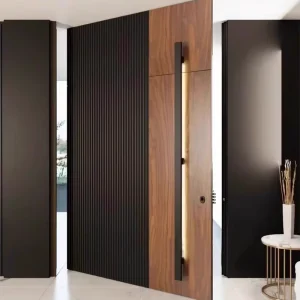 Modern Aluminum Steel Security Pivot Front Door for Villa House