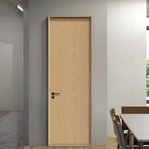 Modern Aluminum-Wood Composite Interior Door, Waterproof, Manual Opening, for Bedrooms and Apartments