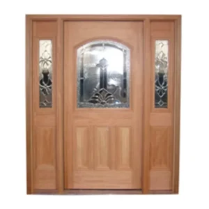 Modern American Okume Solid Wood Entrance Door with Anti-Theft Design for Villa, Hotel, or House